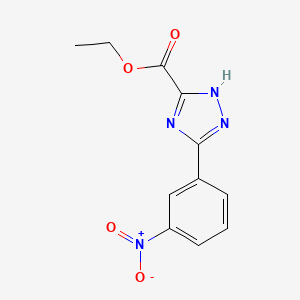 molecular formula C11H10N4O4 B13672903 Ethyl 5-(3-Nitrophenyl)-1H-1,2,4-triazole-3-carboxylate 