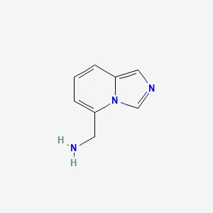 molecular formula C8H9N3 B13672912 Imidazo[1,5-a]pyridin-5-ylmethanamine 