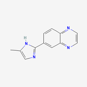 molecular formula C12H10N4 B13672927 6-(5-Methyl-2-imidazolyl)quinoxaline 