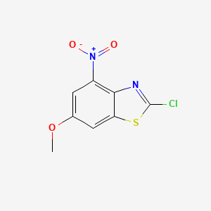molecular formula C8H5ClN2O3S B13672928 2-Chloro-6-methoxy-4-nitrobenzothiazole 