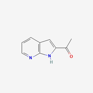 molecular formula C9H8N2O B13672944 1-(1H-Pyrrolo[2,3-B]pyridin-2-YL)ethanone 