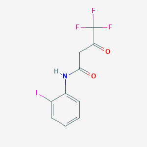 molecular formula C10H7F3INO2 B13672953 4,4,4-trifluoro-N-(2-iodophenyl)-3-oxobutanamide 