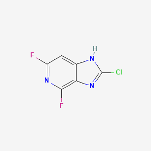 molecular formula C6H2ClF2N3 B13672966 2-Chloro-4,6-difluoro-1H-imidazo[4,5-c]pyridine 