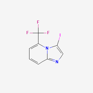 molecular formula C8H4F3IN2 B13672976 3-Iodo-5-(trifluoromethyl)imidazo[1,2-a]pyridine 