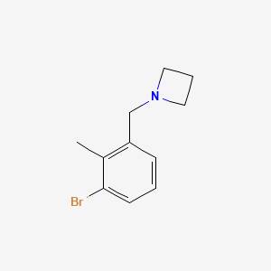 molecular formula C11H14BrN B13672988 1-(3-Bromo-2-methylbenzyl)azetidine 