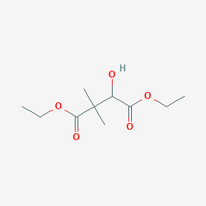 molecular formula C10H18O5 B13672990 Butanedioic acid, 3-hydroxy-2,2-dimethyl-, diethyl ester CAS No. 111479-97-1