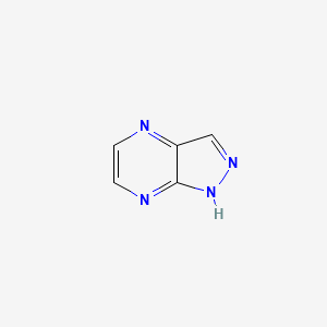 molecular formula C5H4N4 B1367300 1H-pyrazolo[3,4-b]pyrazine CAS No. 272-60-6