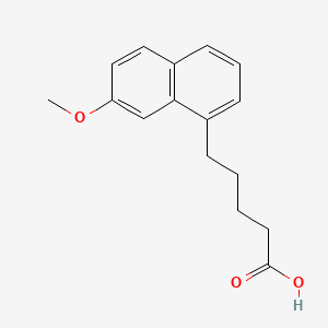 molecular formula C16H18O3 B13673075 5-(7-Methoxy-1-naphthyl)pentanoic Acid 