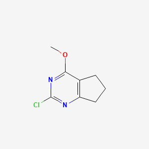 molecular formula C8H9ClN2O B1367309 2-chloro-4-methoxy-6,7-dihydro-5H-cyclopenta[d]pyrimidine CAS No. 81532-47-0