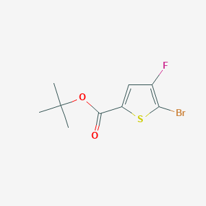 molecular formula C9H10BrFO2S B13673094 tert-Butyl 5-bromo-4-fluorothiophene-2-carboxylate 