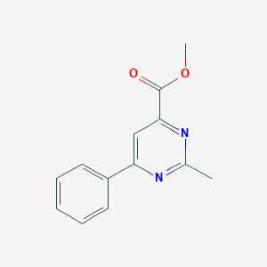 molecular formula C13H12N2O2 B1367311 Methyl 2-methyl-6-phenylpyrimidine-4-carboxylate 