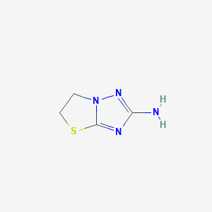 molecular formula C4H6N4S B13673130 5,6-Dihydro-thiazolo[3,2-b][1,2,4]triazol-2-ylamine 