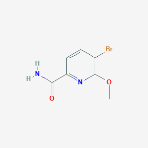 molecular formula C7H7BrN2O2 B13673139 5-Bromo-6-methoxypicolinamide 