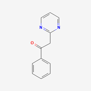 molecular formula C12H10N2O B1367315 1-Phenyl-2-(pyrimidin-2-yl)ethanone CAS No. 82820-30-2