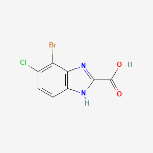 molecular formula C8H4BrClN2O2 B13673153 4-Bromo-5-chlorobenzimidazole-2-carboxylic Acid 