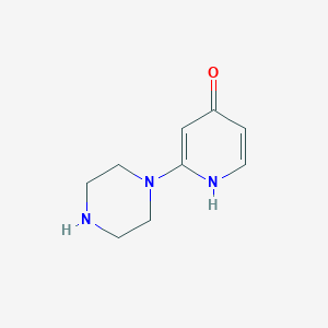 molecular formula C9H13N3O B13673160 2-(Piperazin-1-yl)pyridin-4-ol 