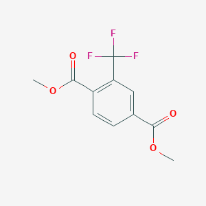 molecular formula C11H9F3O4 B13673199 Dimethyl 2-(trifluoromethyl)terephthalate 