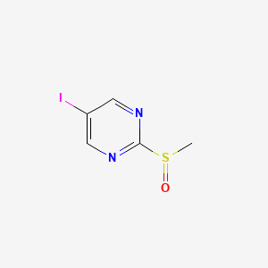 molecular formula C5H5IN2OS B13673222 5-Iodo-2-(methylsulfinyl)pyrimidine 