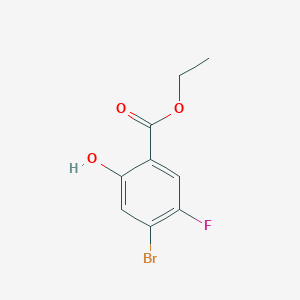 molecular formula C9H8BrFO3 B13673230 Ethyl 4-bromo-5-fluoro-2-hydroxybenzoate 