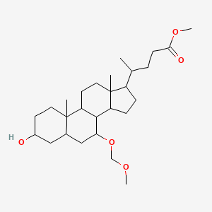 molecular formula C27H46O5 B13673237 Methyl (R)-4-[(3R,5R,7R,8R,9S,10S,13R,14S,17R)-3-Hydroxy-7-(methoxymethoxy)-10,13-dimethylhexadecahydro-1H-cyclopenta[a]phenanthren-17-yl]pentanoate 