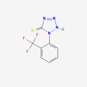 molecular formula C8H5F3N4S B13673265 1-[2-(Trifluoromethyl)phenyl]-1h-tetrazole-5-thiol 