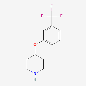 molecular formula C12H14F3NO B1367328 4-(3-(Trifluoromethyl)phenoxy)piperidine CAS No. 337912-66-0
