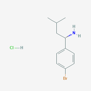 molecular formula C11H17BrClN B13673280 (S)-1-(4-Bromophenyl)-3-methylbutan-1-amine hydrochloride 