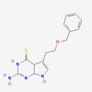 molecular formula C15H18N4OS B13673327 2-Amino-5-[2-(benzyloxy)ethyl]-7,7a-dihydro-3H-pyrrolo[2,3-d]pyrimidine-4(4aH)-thione 