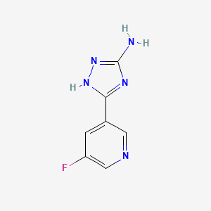 molecular formula C7H6FN5 B13673334 5-Amino-3-(5-fluoro-3-pyridyl)-1H-1,2,4-triazole 