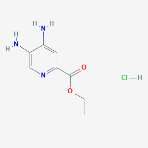 molecular formula C8H12ClN3O2 B13673356 Ethyl 4,5-diaminopicolinate hydrochloride 