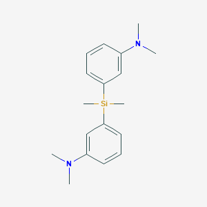 molecular formula C18H26N2Si B13673376 3,3'-(Dimethylsilanediyl)bis(N,N-dimethylaniline) 