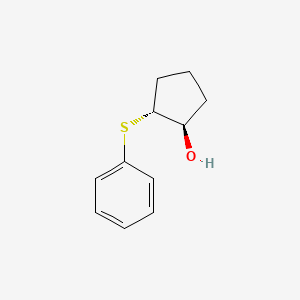 molecular formula C11H14OS B1367338 (1R,2R)-2-(phenylsulfanyl)cyclopentan-1-ol 