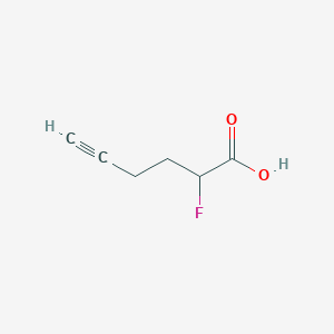 molecular formula C6H7FO2 B1367340 2-Fluorohex-5-ynoic acid 