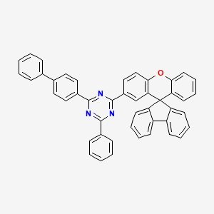 molecular formula C46H29N3O B13673412 2-phenyl-4-(4-phenylphenyl)-6-spiro[fluorene-9,9'-xanthene]-2'-yl-1,3,5-triazine 