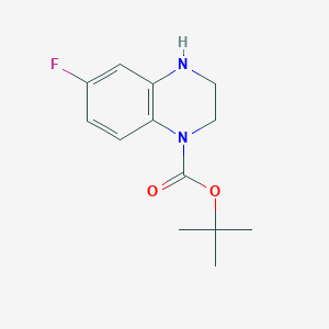 molecular formula C13H17FN2O2 B13673426 tert-Butyl 6-fluoro-3,4-dihydroquinoxaline-1(2H)-carboxylate 