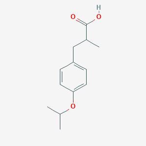molecular formula C13H18O3 B1367346 3-(4-Isopropoxyphenyl)-2-methylpropionic acid 