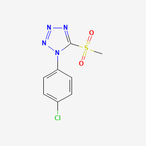 molecular formula C8H7ClN4O2S B13673466 1-(4-Chlorophenyl)-5-(methylsulfonyl)-1H-tetrazole 