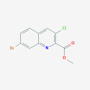 molecular formula C11H7BrClNO2 B13673477 Methyl 7-bromo-3-chloroquinoline-2-carboxylate 