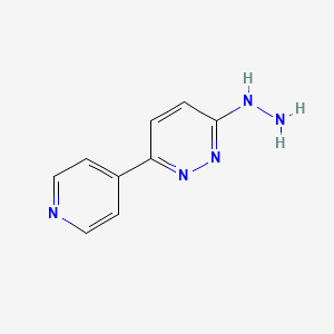 molecular formula C9H9N5 B1367348 3-Hydrazino-6-(4-pyridinyl)-pyridazine 