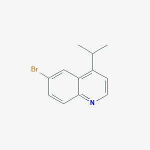 molecular formula C12H12BrN B13673480 6-Bromo-4-isopropylquinoline 