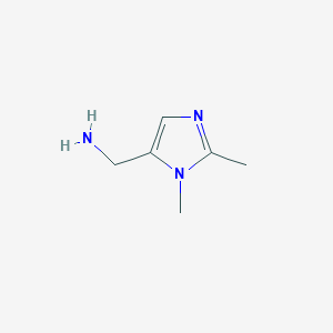 molecular formula C6H11N3 B1367349 [(1,2-dimethyl-1H-imidazol-5-yl)methyl]amine dihydrochloride CAS No. 87786-09-2