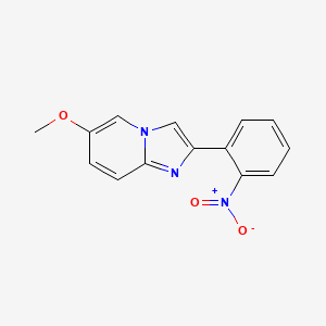 molecular formula C14H11N3O3 B13673491 6-Methoxy-2-(2-nitrophenyl)imidazo[1,2-a]pyridine 