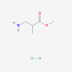 molecular formula C5H12ClNO2 B1367350 Methyl 3-amino-2-methylpropanoate hydrochloride CAS No. 88512-06-5