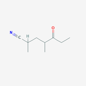 molecular formula C9H15NO B1367351 2,4-Dimethyl-5-oxoheptanenitrile 