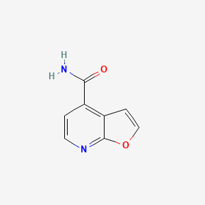 molecular formula C8H6N2O2 B13673519 Furo[2,3-b]pyridine-4-carboxamide 