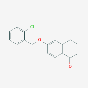 molecular formula C17H15ClO2 B1367353 1(2H)-Naphthalenone, 6-[(2-chlorophenyl)methoxy]-3,4-dihydro- CAS No. 88628-48-2