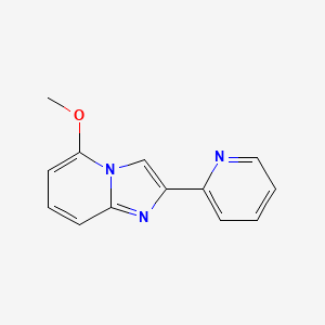 molecular formula C13H11N3O B13673542 5-Methoxy-2-(2-pyridyl)imidazo[1,2-a]pyridine 