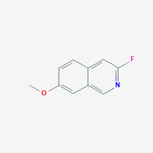 molecular formula C10H8FNO B13673555 3-Fluoro-7-methoxyisoquinoline 