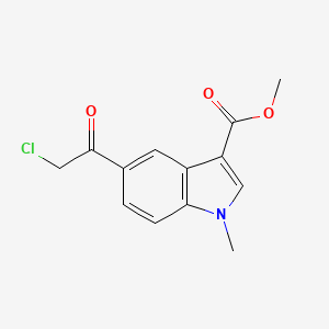 molecular formula C13H12ClNO3 B13673561 Methyl 5-(2-Chloroacetyl)-1-methyl-1H-indole-3-carboxylate 