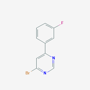 molecular formula C10H6BrFN2 B1367357 4-Bromo-6-(3-fluorophenyl)pyrimidine 